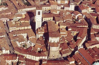 Chiari - Centro storico medioevale  - Veduta aerea